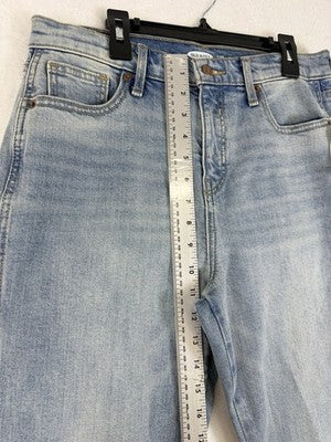 Old Navy Jeans 8 Crop Flare Blue Raw Hem Womens New