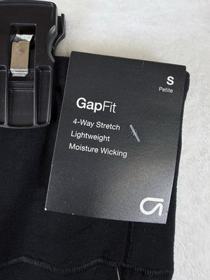 Gap Fit Small Petite Smooth High Rise Crop Flare Leggings Black Women New NWT