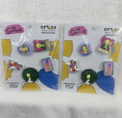 The Simpsons Jibbitz Crocs Charms Lot Of 10  - 2 Packs New NWT