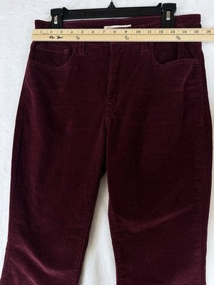 Levis 725 High Rise Bootcut 29 Corduroys Pants Jeans Womens Burgundy Red Levi’s