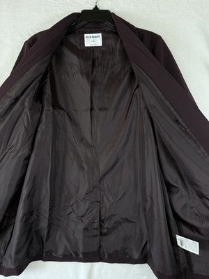 Old Navy Blazer Women Large Tall Plum Jacket Classic Stretch New NWT