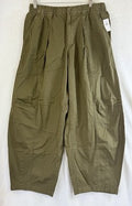 Gap Mid Rise Twill Barrel Leg Pants Small Women Olive Green New NWT