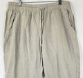 Anthropologie Cloth and Stone Linen Pants Large Joggers Pull On Beige Womens