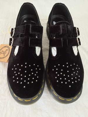 Doc Martens Size 8 Womens Shoes Velvet Vegan Studs 8065 Mary Jane Dr. NEW Rare