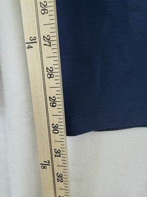 Women With Control Pants XS Blue Pull On Blue Straight Leg Plaid Knit Womens