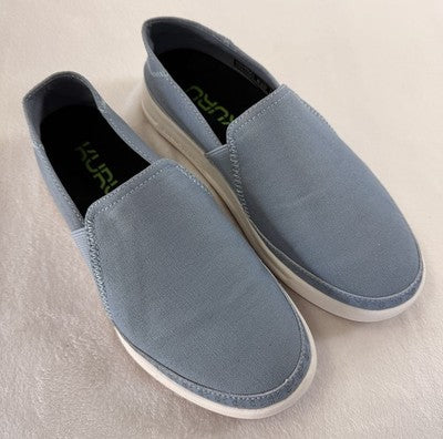 Kuru Womens Shoes 8 Roam Atla Slip On Canvas Blue