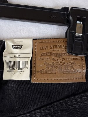 Levis Ribcage Wide Leg Jeans 23 Black High Rise Jeans 23x34 Levi’s New NWT