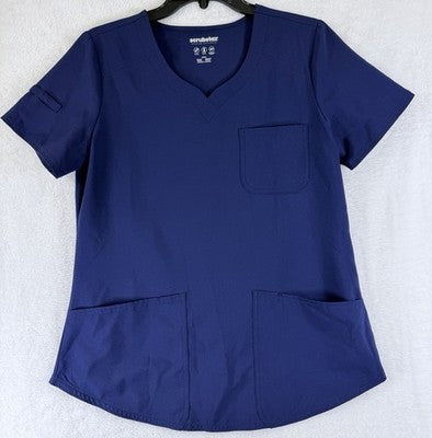 Scrubstar Scrub Top Small Womens Blue V Neck