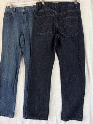 2 Pair The Children’s Place Boys Straight Jeans Size 14 Husky Blue Denim Lot