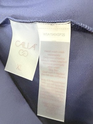 Calia Swim Bottom XL Blue High Rise Wide Band Womens Tankini Swimwear New NWT