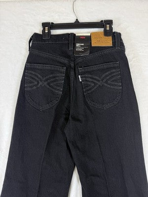 Levis Ribcage Bell Jeans 26 Black High Rise Jeans 26x30 Bell Bottom New NWT