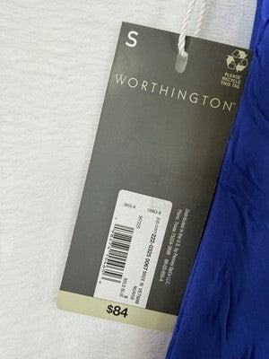 Worthington Dress Small Shift Royal Blue Sheath Midi Sleeveless Womens New NWT