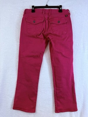 Lucky Brand Jeans 4/27 Sweet N Crop Bright Pink Womens Denim