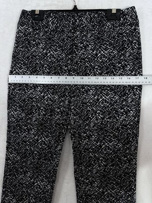 White House Black Market Ankle Pants 6 Abstract Print Womens Cotton Stretch