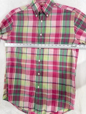 Brooks Brothers Original Polo Button Down Shirt Mens Small Plaid Long Sleeve