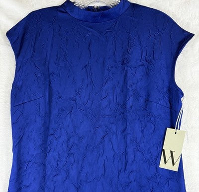 Worthington Dress Small Shift Royal Blue Sheath Midi Sleeveless Womens New NWT