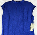Worthington Dress Small Shift Royal Blue Sheath Midi Sleeveless Womens New NWT
