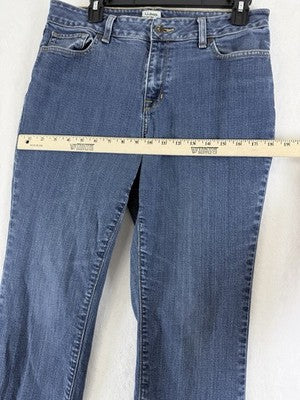 LL Bean Womens Jeans 12 Petite Classic Fit Blue Denim