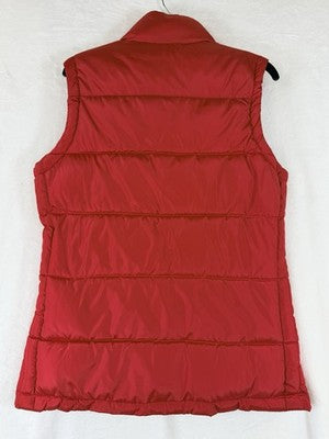 Madden Girl Puffer Vest Medium Red Womens Full Zip
