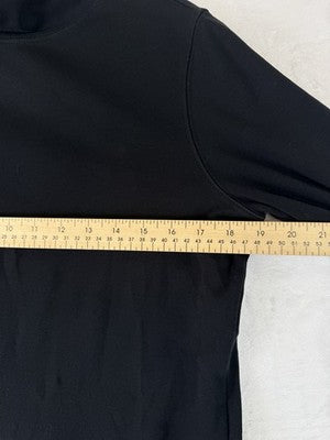 LL Bean Interlock Turtleneck Top Medium Womens Black Knit Long Sleeve Tops