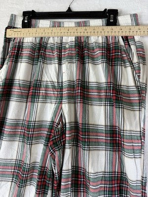 Aerie Flannel Skater Pajama Pants Large Womens Red Plaid Wide Leg American Eagle