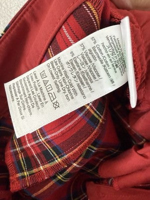 J Crew Kelsey Pant 4 Red Tartan Plaid Flare Pants Womens