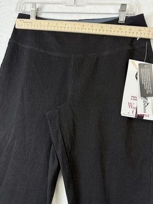 Women With Control Capri Pants Small Petite Scallop Hem Denim Jeans Black New