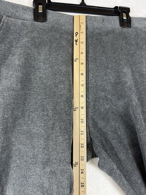 Lands End Corduroy Leggings Large Petite Gray Pull On Womens LP