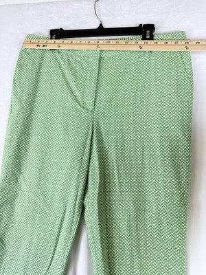 Talbots Heritage Cropped Pants 12 Green Crop Womens Cotton Stretch