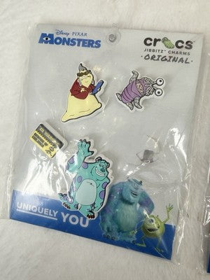Monsters Inc Jibbitz Crocs Charms Boo Sully Mike Lot Of 9 - 2 Packs New
