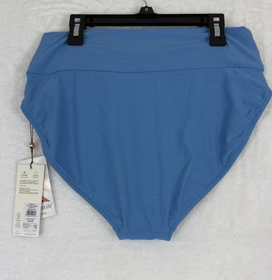 Calia Swimwear Medium Bottoms Blue High Rise Swimsuit Tankini Bikini Women NEW