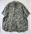 Northwest Territory Mens Short 4XL Camo Green Short Sleeve Button Up