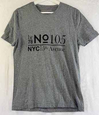 Banana Republic Tee Men Medium Gray Short Sleeve T Shirt Graphic NYC
