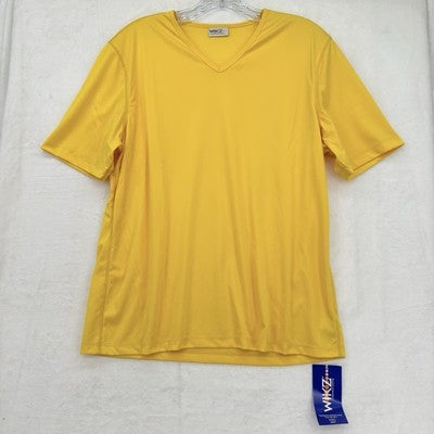 Wikz Evaporative Cooling T Shirt Womens XL V Neck Yellow New NWT
