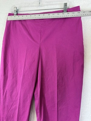 Talbots Pants 10 Barbie Pink Side Zip Heritage Womens Cotton Stretch