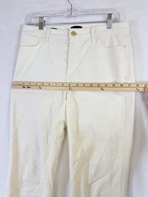 Talbots Corduroy Jeggings 4 Ivory Winter White Pants Womens
