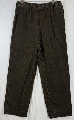 Orvis Womens Pants 14 Petite Pull On Corduroy Brown