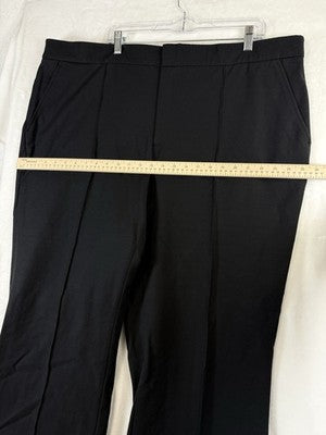 Lands End Straight Leg Pants 24W Black Pencil Pintuck Plus Size Womens
