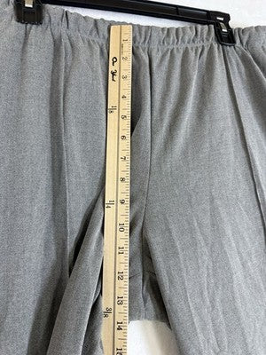 Gap Wide Leg Pants Womens Large Gray Seamed Pull On Brushed Twill New NWT