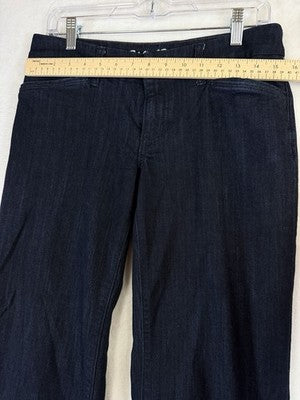 Eddie Bauer Jeans Women 6 Petite Curvy Flare Dark Blue 6P P6 Denim