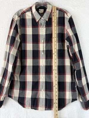 J Crew Sunwashed Oxford Shirt Medium Mens Button Up Long Sleeve