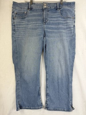American Eagle Artist Crop Jeans 20 Womens Blue