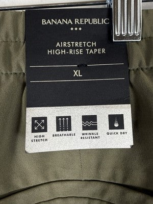 Banana Republic Pants Womens XL Airstretch Joggers Green High Rise Taper Leg New