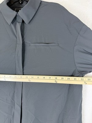 Nike 24.7 Perfect Stretch Shirt Small Women Long Sleeve Oversized Black Top NEW