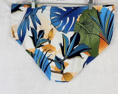 Calia Swim Bottom XXL Adjustable Tie Front Floral Women Tankini Swimwear New NWT