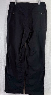 LL Bean Womens Utility Pants 12 Black Nylon Stretch Hiking