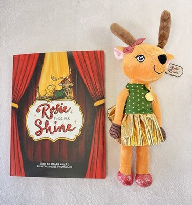Rosie The Reindeer Book Plush Toy Stuffed Christmas Xmas New
