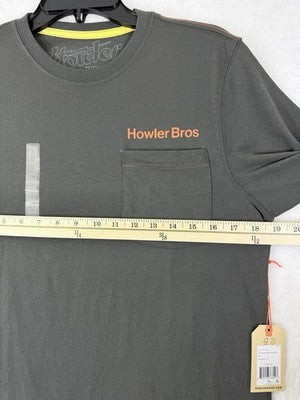 Howler Brother T Shirt Small Gray Mens Pelican Postage Short Sleeve Pocket New