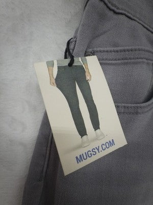Mugsy Johnnys Jeans 28x30 Mens Gray Classic Straight Leg Stretch Denim New NWT