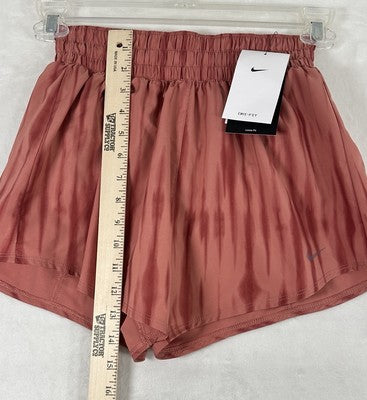 Nike Shorts XS Womens Pink One Dri Fit Training Brief Lined High Waisted NWT